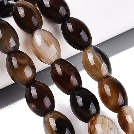 Natural Agate Beads Strands G-Q606-96-1