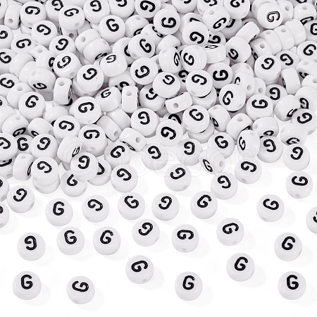 500Pcs Acrylic Beads SACR-TA0001-55G-1