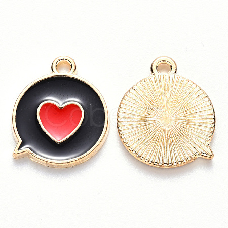Alloy Enamel Pendants ENAM-S121-120B-1