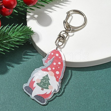 Christmas Theme Acrylic Pendant Decoration HJEW-YW00032-03-1