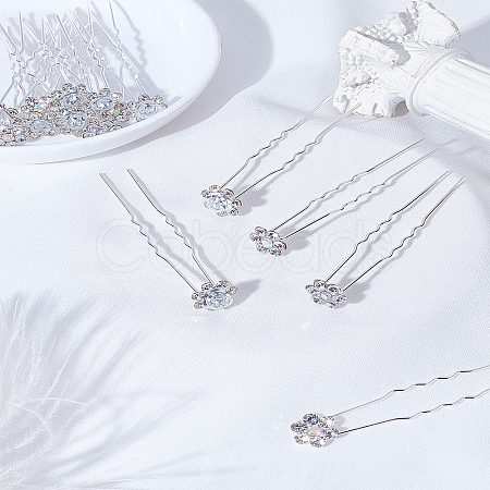 16Pcs 2 Colors Wedding Bridal Iron Hair Forks OHAR-LP0001-04-1