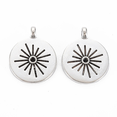Tibetan Style Alloy Pendant Rhinestone Settings TIBEP-N010-001AS-RS-1