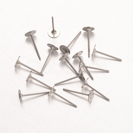 Non-Tarnish 316 Surgical Stainless Steel Stud Earring Findings X-STAS-K098-02-5mm-P-1