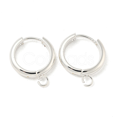 201 Stainless Steel Huggie Hoop Earring Findings STAS-P283-01Z-S-1