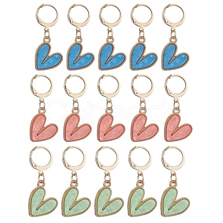 Heart Pendant Stitch Markers HJEW-JM01084-1