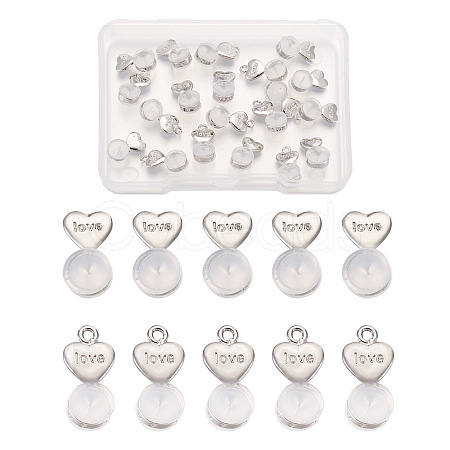 20Pcs 2 Styles Silicone Ear Nuts FIND-TA0001-47B-1
