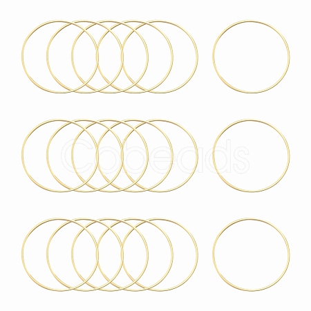 Brass Linking Rings KK-Y003-03L-G-1