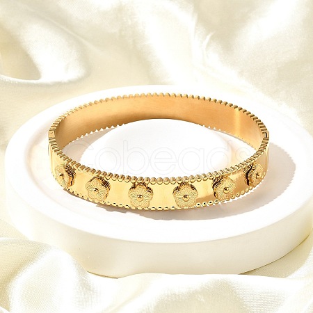 304 Stainless Steel Hinged Bangles for Women BJEW-A028-01G-1