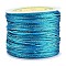 Metallic Stain Beads String Cords, Nylon Mouse Tail Cord, Deep Sky Blue, 1.5mm, about 100yards/roll