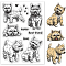 PVC Plastic Stamps, for DIY Scrapbooking, Photo Album Decorative, Cards Making, Stamp Sheets, Dog Pattern, 16x11x0.3cm