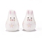 Handmade Porcelain Beads, Famille Rose Porcelain, Rabbit, Pearl Pink, 21x13.5x14.5mm, Hole: 1.8mm