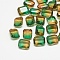 Pointed Back Glass Rhinestone Cabochons, Imitation Tourmaline, Faceted, Rectangle Octagon, Light Topaz, 8x6x3mm