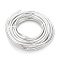 Round Aluminum Wire, Bendable Metal Craft Wire, for DIY Jewelry Craft Making, Silver, 3 Gauge, 6.0mm, 7m/500g(22.9 Feet/500g)