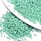 11/0 Grade A Baking Paint Glass Seed Beads, Cylinder, Uniform Seed Bead Size, Opaque Colours Luster, Pale Turquoise, about 1.5x1mm, Hole: 0.5mm, about 20000pcs/bag