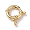 Eco-friendly Brass Spring Ring Clasps, Cadmium Free & Lead Free, Long-Lasting Plated, Real 24K Gold Plated, 17x17x2~5mm, Hole: 2mm