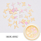 Paper Cabochons, Fashion Nail Art Decorations, Butterfly, PapayaWhip, 3~5x5~7x0.1mm, 50pcs/box