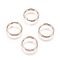 304 Stainless Steel Split Rings, Double Loops Jump Rings, Rose Gold, 12x2mm, Inner Diameter: 10mm, Single Wire: 1mm