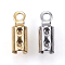 304 Stainless Steel Folding Crimp Ends, Fold Over Crimp Cord Ends, Mixed Color, 8.5x3mm, Hole: 1.2mm, Inner Diameter: 2.5mmmm