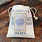 Tarot Card Storage Bag, Canvas Cloth Tarot Drawstring Bags, Rectangle with Constellation Pattern, Taurus, 18x13cm