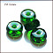 K9 Glass, Imitation Austrian Crystal Beads, Grade AAA, Faceted, Flat Round, Green, 8x3.5mm, Hole: 0.9~1mm