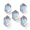 Embossed Glass Rhinestone Pendants, Bicone, Faceted, Vitrail Light, 20x10x5.5mm, Hole: 1.6mm