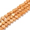 Natural Dolomite Beads Strands, Dyed, Triangle, Sandy Brown, 5.5~6x6~6.5x3mm, Hole: 1mm, about 72pcs/strand, 16.14 inch(41cm)