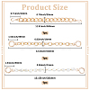3Pcs 3 Styles Aluminum Twist Chain Bag Straps DIY-BBC0002-35G-2