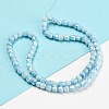 Electroplate Glass Beads Strand GLAA-G088-03-01C-2