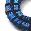 Electroplated Natural Lava Rock Beads Strands G-A251-A01-01J-3