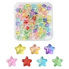 100Pcs Transparent Spray Painted Frosted Glass Beads GLAA-YW0004-86-1