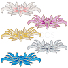 5Pcs 5 Colors Polyester Computerized Embroidery Cloth Sew on Patches DIY-BC0016-60-1