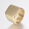 304 Stainless Steel Signet Band Rings for Men RJEW-G091-16-20mm-G-1