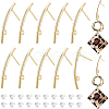 16Pcs Brass Stud Earring Findings KK-BC0008-35-1