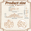 10Pcs 3 Styles Wooden Carving Flower Home Decorations AJEW-GA0010-52-2