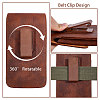 Rectangle Cowhide Mobile Phone Waist Belt Pouches AJEW-WH0596-953B-4