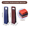 6Pcs 6 Styles Portable PU Leather Single Wine Bottle Tote Carrier Bags CON-CA0001-029-2