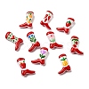 Boot Baking Paint Glass Enamel  Beads LAMP-C020-02-01-1