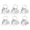 6Pcs Stainless Steel Keychains AJEW-PH0006-23-1