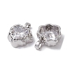 Valentine's Day Brass Micro Pave Clear Cubic Zirconia Pendants KK-K360-22P-2