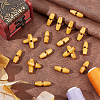 50Pcs 1-Hole Wood Buttons BUTT-UN0001-27B-2