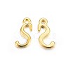 Golden Plated Alloy Letter Pendants PALLOY-J718-01G-S-1