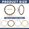 200Pcs 4 Colors Zinc Alloy Linking Rings FIND-PH0024-08-2