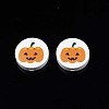 Halloween Printed Natural Wood Beads WOOD-T021-92-2