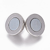Brass Micro Pave Cubic Zirconia Magnetic Clasps with Loops ZIRC-L082-A-01-P-2