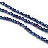 Electroplate Non-magnetic Synthetic Hematite Beads Strands G-J169B-3mm-03-4