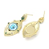 Rack Plating Brass Micro Pave Clear Cubic Zirconia Stud Earrings for Women EJEW-M260-23G-02-2