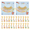 Alloy Enamel Duck Pendant Locking Stitch Markers HJEW-AB00119-1