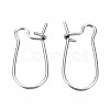 Tarnish Resistant 304 Stainless Steel Hoop Earring Findings STAS-S117-008A-01-2