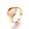 Ion Plating(IP) Adjustable 201 Stainless Steel Finger Rings Components STAS-G187-01G-10mm-2