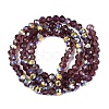 AB Color Plated Transparent Glass Rondelle Beads Strands EGLA-T029-4mm-10K-2